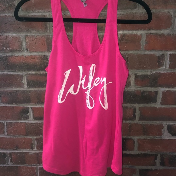 NEXT LEVEL APPAREL❤️ “WIFEY” HALTER TANK Sz Small - Picture 8 of 12